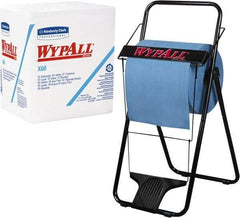 WypAll - X60 1/4 Fold Shop Towel/Industrial Wipes - Poly Pack, 12-1/2" x 12" Sheet Size, White - Apex Tool & Supply
