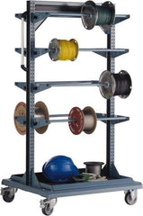 Rousseau Metal - 32" Wide x 59-1/8" High x 27" Deep, Mobile Equipment Stand - 1,200 Lb Capacity - Apex Tool & Supply