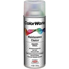 Krylon - Clear, 11 oz Net Fill, Flat, Enamel Spray Paint - 15 to 18 Sq Ft per Can, 16 oz Container - Apex Tool & Supply