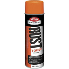 Krylon - Orange, 15 oz Net Fill, Fluorescent, Acrylic Enamel Spray Paint - 15 to 20 Sq Ft per Can, 20 oz Container - Apex Tool & Supply