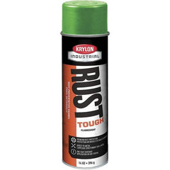 Krylon - Green, 15 oz Net Fill, Fluorescent, Acrylic Enamel Spray Paint - 15 to 20 Sq Ft per Can, 20 oz Container - Apex Tool & Supply
