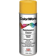 Krylon - Sunshine Yellow, 11 oz Net Fill, Gloss, Enamel Spray Paint - 15 to 18 Sq Ft per Can, 16 oz Container - Apex Tool & Supply