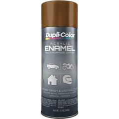 Dupli-Color - Leather Brown, Gloss, Acrylic Enamel Spray Paint - 12 to 14 Sq Ft per Can, 12 oz Container - Apex Tool & Supply