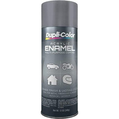 Dupli-Color - Machinery Gray, Gloss, Acrylic Enamel Spray Paint - 12 to 14 Sq Ft per Can, 12 oz Container - Apex Tool & Supply