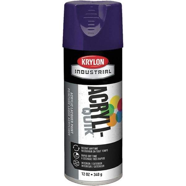 Krylon - Purple, 12 oz Net Fill, Gloss, Aerosol Spray Paint - 15 to 20 Sq Ft per Can, 16 oz Container - Apex Tool & Supply