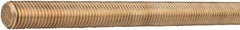 Made in USA - 1/2-13 UNC (Coarse), 6' Long, Bronze General Purpose Threaded Rod - Uncoated, Right Hand Thread - Apex Tool & Supply
