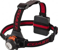 Coast Cutlery - White LED Bulb, 330 Lumens, Hands-free Flashlight - Black, Red Plastic Body, 3 AA Batteries Included - Apex Tool & Supply