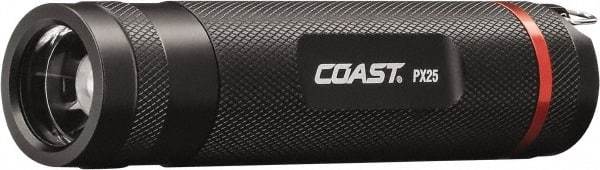 Coast Cutlery - White LED Bulb, 275 Lumens, Industrial/Tactical Flashlight - Black Aluminum Body, 3 AAA Batteries Included - Apex Tool & Supply