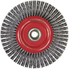 Norton - 6" OD, 5/8-11 Arbor Hole, Stringer Bead Carbon Wheel Brush - Apex Tool & Supply