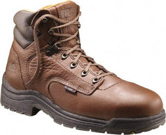 Timberland PRO - Men's Size 14 Medium Width Steel Work Boot - Brown, Leather Upper, Rubber Outsole, 6" High, Safety Toe - Apex Tool & Supply