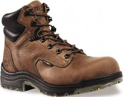 Timberland PRO - Women's Medium Width Steel Work Boot - Brown, Leather Upper, Rubber Outsole, 6" High, Safety Toe - Apex Tool & Supply