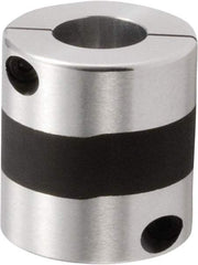 NBK - 6 to 6.35mm Bore, Servo Motor Flexible Coupling - 19mm OD, 26mm OAL, Aluminum Alloy, Clamp Style - Apex Tool & Supply