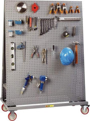 Little Giant - 48" Wide x 60" High x 24" Deep, Mobile Pegboard A-Frame - 1,200 Lb Capacity - Apex Tool & Supply