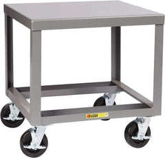 Little Giant - Heavy Duty Mobile Machine Table - Steel, Fixed Leg, Gray, 36" Long x 30" Deep x 30" High - Apex Tool & Supply