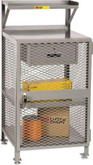 Little Giant - 1 Drawer Enclosed Shop Desk - 36 Inch Wide x 24 Inch Deep x 52 Inch High, Gray - Apex Tool & Supply