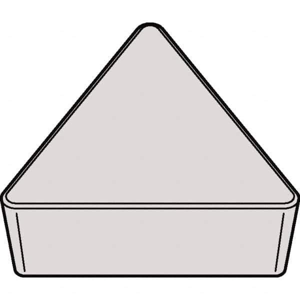 Kennametal - TPU322 Grade KCP25B Carbide Turning Insert - TiOCN Finish, 60° Triangle, 3/8" Inscr Circle, 1/8" Thick, 1/32" Corner Radius - Apex Tool & Supply