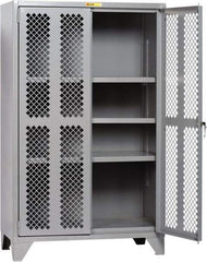 Little Giant - 3 Shelf Visible Storage Cabinet - Steel, 60" Wide x 24" Deep x 78" High, Gray - Apex Tool & Supply