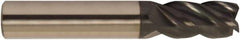 Accupro - 7/16", 4 Flute, Single End, Solid Carbide, 0.02" Corner Radius End Mill - 2-3/4" OAL, 38° Helix, Right Hand Flute, 7/8" LOC, Right Hand Cut - Apex Tool & Supply