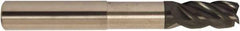 Accupro - 1/2", 4 Flute, Single End, Solid Carbide, 0.03" Corner Radius End Mill - 6" OAL, 38° Helix, Right Hand Flute, 5/8" LOC, Right Hand Cut, 4-1/8" Extended Reach - Apex Tool & Supply