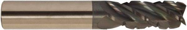 Accupro - 7/16", 4 Flute, Single End, Solid Carbide, 0.02" Corner Radius End Mill - 3" OAL, 38° Helix, Right Hand Flute, 1-1/8" LOC, Right Hand Cut - Apex Tool & Supply