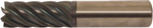 Accupro - 1/4" Diam 7 Flute Solid Carbide 0.06" Corner Radius End Mill - Apex Tool & Supply