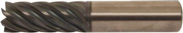 Accupro - 5/8", 1-5/8" LOC, 5/8" Shank Diam, 3-1/2" OAL, 7 Flute, Solid Carbide Square End Mill - Single End, AlTiCrN Finish, Spiral Flute, 38° Helix, Right Hand Cut, Right Hand Flute, Series HS - Apex Tool & Supply