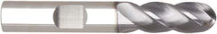 Niagara Cutter - 1" Diam, 2" LOC, 4 Flute Solid Carbide Ball End Mill - AlTiN Finish, Single End, 5" OAL, 1" Shank Diam, Spiral Flute - Apex Tool & Supply