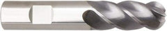 Niagara Cutter - 1" Diam, 2" LOC, 4 Flute Solid Carbide Ball End Mill - AlTiN Finish, Single End, 5" OAL, 1" Shank Diam, Spiral Flute - Apex Tool & Supply