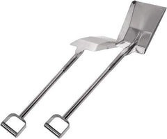 SANI-LAV - 12-1/2" High x 9-1/2" Wide Tapered Steel Shovel - 40" Long Steel D-Grip Handle, No Step - Apex Tool & Supply