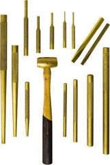 Mayhew - 15 Piece Punch & Chisel Set - 3/8 to 1/2" Chisel, 1/8 to 3/4" Punch, Round Shank - Apex Tool & Supply
