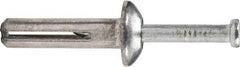 Powers Fasteners - 1/4" Diam, 1/4" Drill, 3" OAL, 1-3/4" Min Embedment Hammer Drive Concrete Anchor - 1018 Steel, Zinc-Plated Finish, Flat Head, Hammer Drive - Apex Tool & Supply
