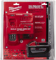 Milwaukee Tool - 18 Volt Lithium-Ion Power Tool Battery - 9 Ahr Capacity, Series M18 XC RED - Apex Tool & Supply