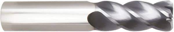 Niagara Cutter - 5/8", 4 Flute, Single End, Solid Carbide, 0.12" Corner Radius End Mill - 4" OAL, Right Hand Flute, 1-7/8" LOC, Right Hand Cut - Apex Tool & Supply