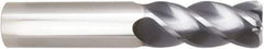 Niagara Cutter - 1", 4 Flute, Single End, Solid Carbide, 0.06" Corner Radius End Mill - 6" OAL, Right Hand Flute, 3" LOC, Right Hand Cut - Apex Tool & Supply