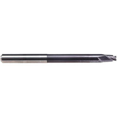 Emuge - 5mm Diam, 5mm LOC, 2 Flute Solid Carbide Roughing & Finishing End Mill - TiAlN Finish, 80mm OAL, 6mm Shank Diam, Cylindrical Shank, 30° Helix, Extra Long Length - Apex Tool & Supply