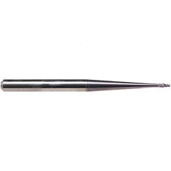 Emuge - 4mm Diam, 4mm LOC, 2 Flute Solid Carbide Roughing & Finishing End Mill - TiAlN Finish, 80mm OAL, 6mm Shank Diam, Cylindrical Shank, 30° Helix, Extra Long Length - Apex Tool & Supply