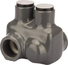 POLARIS nsi - 4 to 3/0 AWG, Class I, K & M Wire Compatible, Aluminum, Hex Split Bolt Connector - 1.85" OAL, 1.6" Base Width - Apex Tool & Supply