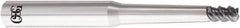 OSG - 6mm, 3 Flute, Single End, Solid Carbide, 1.5mm Corner Radius End Mill - 130mm OAL, 55° Helix, Right Hand Flute, 9mm LOC, Right Hand Cut, 62.3mm Extended Reach - Apex Tool & Supply