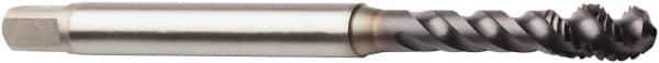 Seco - M7x1.00 Metric 3 Flute 6HX Modified Bottoming Spiral Flute Tap - Powdered Metal, AlTiN Finish, 80mm OAL, Right Hand Flute, Right Hand Thread, H6 - Apex Tool & Supply