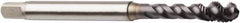 Seco - M7x1.00 Metric 3 Flute 6HX Modified Bottoming Spiral Flute Tap - Powdered Metal, AlTiN Finish, 80mm OAL, Right Hand Flute, Right Hand Thread, H6 - Apex Tool & Supply