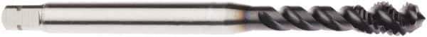 Seco - M1.6x0.35 Metric 2 Flute 6HX Modified Bottoming Spiral Flute Tap - Powdered Metal, AlTiN Finish, 1.5748" OAL, Right Hand Flute, Right Hand Thread, H6 - Apex Tool & Supply