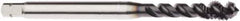 Seco - M8x1.25 Metric 3 Flute 6HX Modified Bottoming Spiral Flute Tap - Powdered Metal, AlTiN Finish, 90mm OAL, Right Hand Flute, Right Hand Thread, H6 - Exact Industrial Supply
