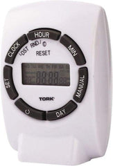 TORK nsi - 7 Day Indoor Digital Electrical Timer - 20 On/Off, 125 VAC, 1,875 Watts, 20 Modes - Apex Tool & Supply