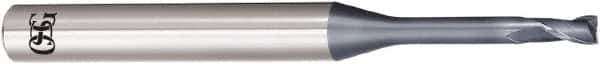 OSG - 0.4mm, 0.6mm LOC, 4mm Shank Diam, 45mm OAL, 2 Flute, Solid Carbide Square End Mill - Single End, WXL Finish, 30° Helix, Centercutting, Right Hand Cut, Right Hand Flute - Apex Tool & Supply