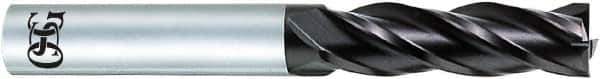 OSG - 15mm, 40mm LOC, 16mm Shank Diam, 105mm OAL, 4 Flute, Solid Carbide Square End Mill - Single End, WXL Finish, 30° Helix, Centercutting, Right Hand Cut, Right Hand Flute - Apex Tool & Supply