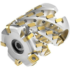 Kennametal - 28 Inserts, 2" Cut Diam, 3/4" Arbor Diam, 2.1415" Max Depth of Cut, Indexable Square-Shoulder Face Mill - 0° Lead Angle, 2-1/2" High, SNHJ1004.. Insert Compatibility, Through Coolant, Series HARVI Ultra 8X - Apex Tool & Supply