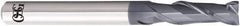 OSG - 8.5mm, 22.5mm LOC, 10mm Shank Diam, 70mm OAL, 2 Flute, Solid Carbide Square End Mill - Single End, WXL Finish, 35° Helix, Centercutting, Right Hand Cut, Right Hand Flute - Apex Tool & Supply