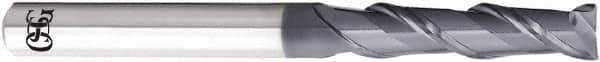 OSG - 8mm, 32mm LOC, 8mm Shank Diam, 80mm OAL, 2 Flute, Solid Carbide Square End Mill - Single End, WXL Finish, 40° Helix, Centercutting, Right Hand Cut, Right Hand Flute, Series 3723 - Apex Tool & Supply