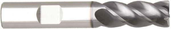 Niagara Cutter - 1", 4 Flute, Single End, Solid Carbide, 0.06" Corner Radius End Mill - 6" OAL, Right Hand Flute, 3" LOC, Right Hand Cut - Apex Tool & Supply