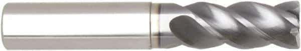 Niagara Cutter - 1", 4 Flute, Single End, Solid Carbide, 0.03" Corner Radius End Mill - 5" OAL, Right Hand Flute, 2" LOC, Right Hand Cut, 3" Extended Reach - Apex Tool & Supply